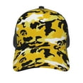 thumbnail image 3 of Yellow Camouflage Snapback Trucker Hats Baseball Caps Adjustable Mesh Back Ball Caps For Men Women, 3 of 5