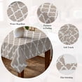 thumbnail image 5 of Beige Moroccon Table Cloth Waterproof Tablecloths, Farmhouse Minimalist Abstract Geometric Tablecloth Dining Table Cover for Kitchen Party Tabletop Outdoor, Rectangle Tablecloth 54x108 Inch, 5 of 9