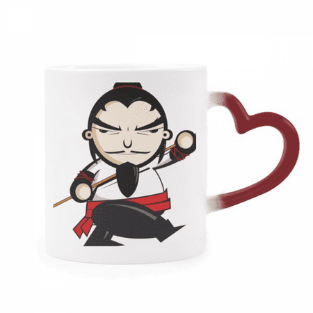 

China Masterpiece The Outlaws of Marsh Heat Sensitive Mug Red Color Changing Stoneware Cup