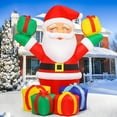 thumbnail image 6 of GOOSH 6.1 FT Height Christmas Inflatables Outdoor Smiling Santa Claus with Present Boxes, Blow Up Yard Decoration Clearance with LED Lights Built-in for Holiday/Christmas/Party/Yard/Garden, 6 of 7