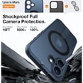 thumbnail image 5 of For Apple iPhone 17 Pro Kickstand Case Magnetic Frosted TPU Slim Shockproof Protective Phone Cover [Purple], 5 of 7
