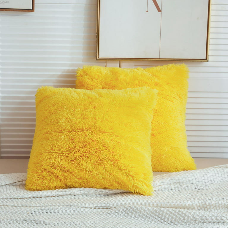 Soft Faux Fur Throw Pillow Covers Decorative Fluffy Plush Cushion Cover  Furry Striped Pillow Case for