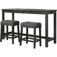 thumbnail image 1 of Best Master Furniture Yosef 3 Piece Rectangular Wood Bar Set in Charcoal, 1 of 1