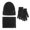 Black, variant on Yanyanz Scarface, Women's Autumn And Winter Woolen Hat Set Outdoor Warmth Thickened Plush Hat Scarf Glove Three Set, Scarf Beige One Size