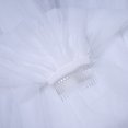 thumbnail image 4 of Bridal Veil - Double-Layered Solid Color Ribbon Edge Design Wedding Veil Soft Mesh Material Prom Cosplay Veil with Comb, 4 of 8
