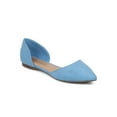 thumbnail image 1 of New Women Breckelles Dolley-52 Faux Suede Pointy Toe d'Orsay Flat, 1 of 5
