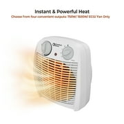 Comfort Zone Fan-Forced Personal Space Heater with Thermostat, White
