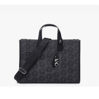 Michael Kors Charlotte Large Logo and Leather Top-Zip Tote Bag