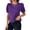 Purple#145, variant on Stichou Women's Short Puff Sleeve Sweaters Knit Tops Trendy Crewneck Striped T Shirts Casual 2026 Summer Blouses Green XL