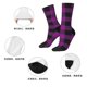 thumbnail image 5 of Balery Purple Black Plaid Calcetas Largas con Estampado para Hombre y Mujer – Suaves y Transpirables, Talla Única (US 5-11), 5 of 6