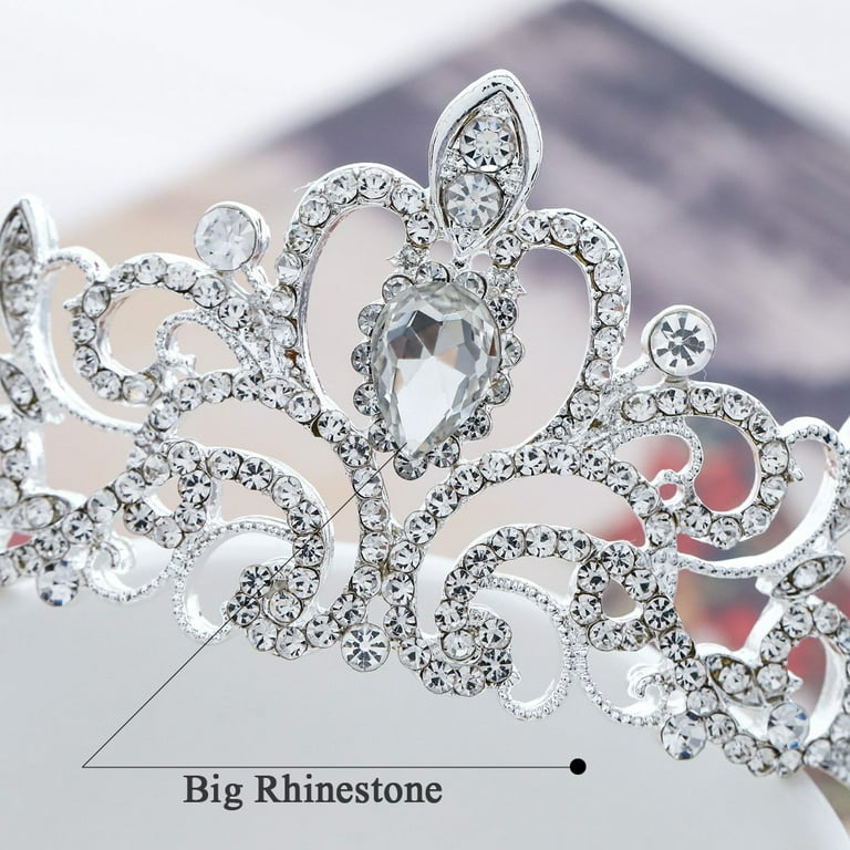 ♡tiara♡ Sohindel Elegant Rhinestone Alloy Silver Tiara Crown with