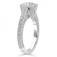 thumbnail image 3 of Spot Jewel Round Cut 2.1 Ct Diamond Ring - 14K White Gold Over Wedding Anniversary Ring for Her - Modern Birthday Ring - Solitaire with Accents Ring Gift - Gorgeous Anniversary Gift for Women's, 3 of 7