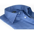 thumbnail image 4 of Men Mondego 100% Soft Cotton Dress Business shirt B300 French Blue Herringbone, 4 of 6