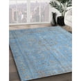 thumbnail image 3 of Ahgly Company Machine Washable Indoor Rectangle Traditional Denim Blue Area Rugs, 6' x 9', 3 of 7