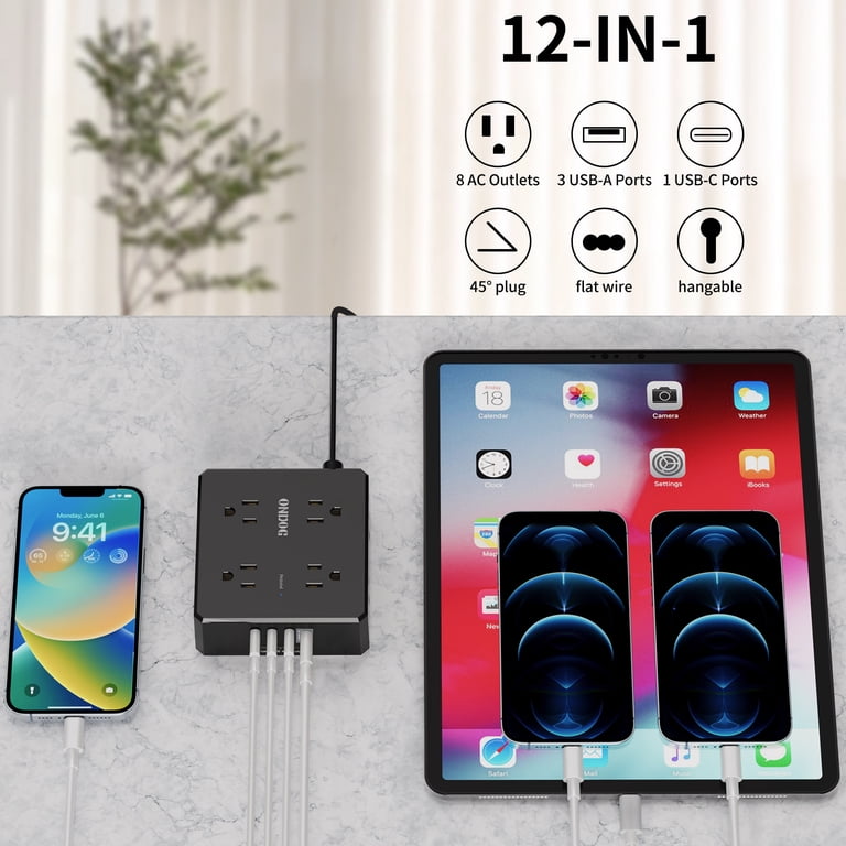 ONDOG 8-Outlet Power Strip with USB Ports, 6ft photo 7