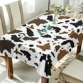 thumbnail image 4 of GZHJMY Cow Tablecloth, Rectangle Waterproof Washable Polyester Table Cover for Picnic Dinner Holiday Party Decor, 60 x 60 Inch, 4 of 7
