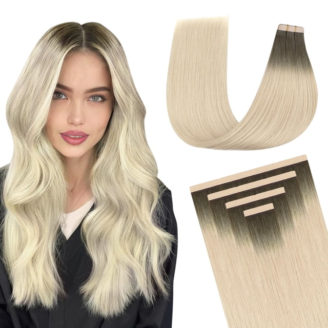 Extensiones de cabello DOORES con cinta adhesiva para cabello humano, 26 cm, 30 g