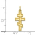 thumbnail image 3 of 10K Yellow Gold Charm Pendant Themed 28 mm 11 Solid Flat-Backed Eastern Orthodox Cross, 3 of 3