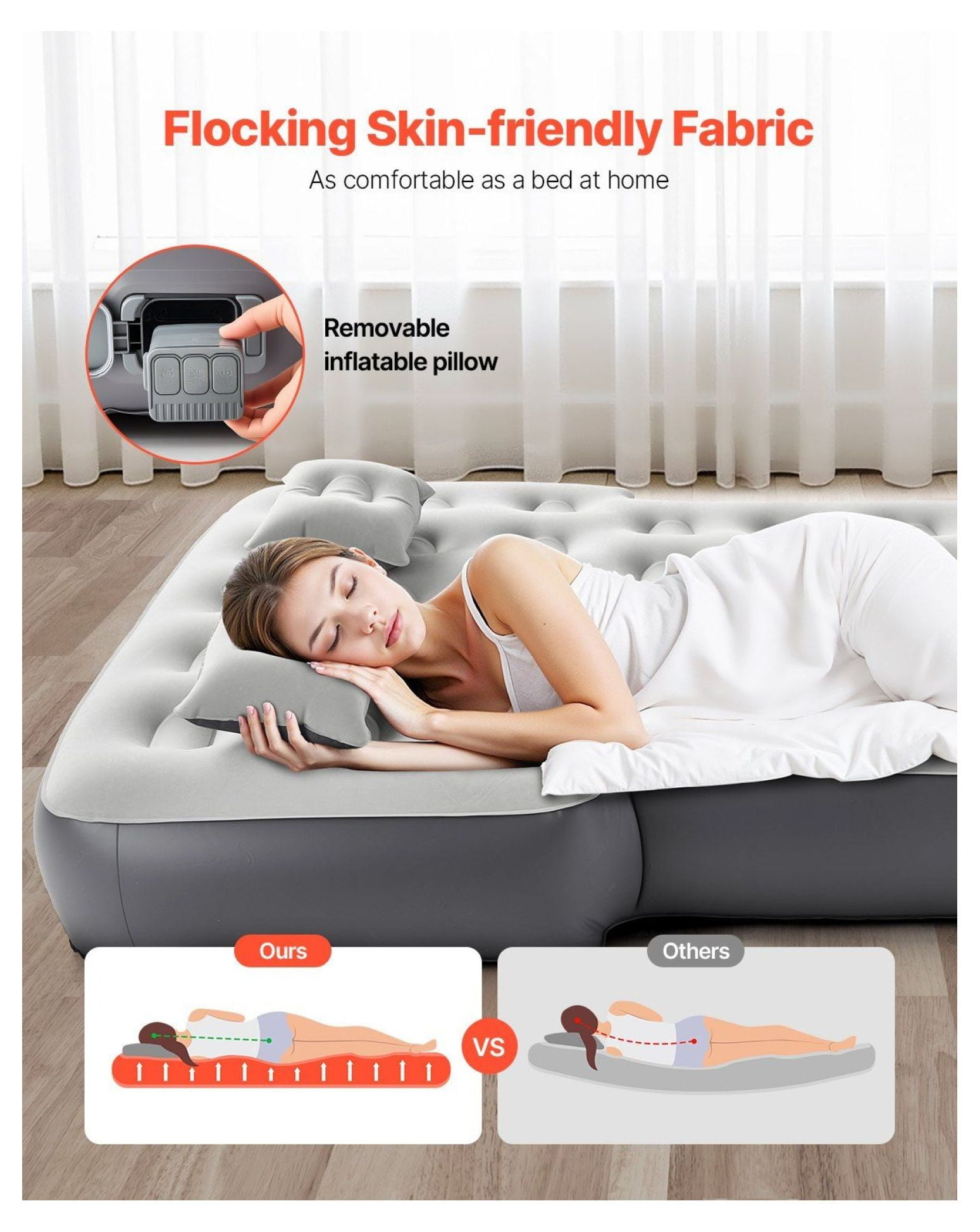 Car Air Mattress, Inflatable Camping Bed with Pump for Travel, SUV/Trunk Sleeping Pad - Toyota 4Runner, Jeep Wrangler