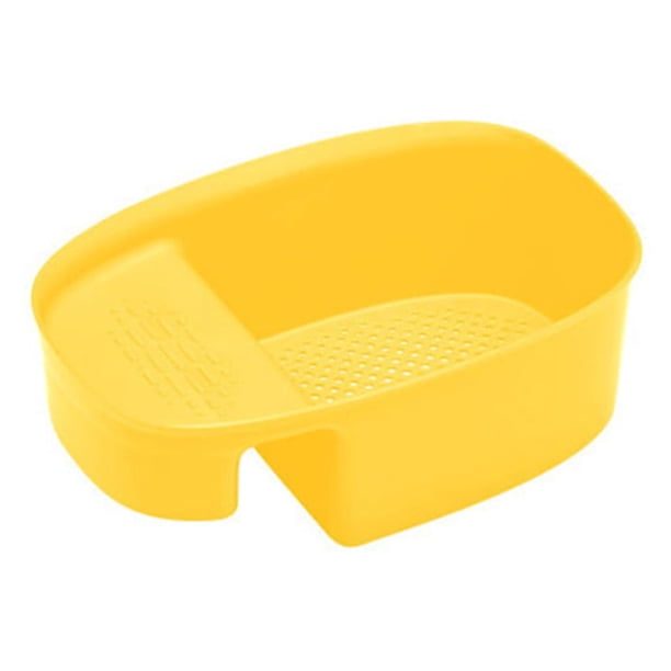 Billuyoard Colador de fregadero, escurridor en forma de silla de montar para frutas y verduras, herramienta de filtro de basura para sopa, Hotel, Cocina y Comedor Amarillo