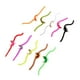 thumbnail image 5 of 5 piezas cabeza de San Juan pesca con colores Paquete 1 Cola Moscas de la pesca con mosca del gusano, 5 of 8
