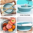thumbnail image 2 of Retractable Basin, Collapsible Basin, Multifunctional Medium Collapsible Round Dish Bowl, Space-Saving Portable Collapsible Bowl for Washing Vegetable, 2 of 5