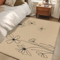 thumbnail image 4 of Area Rugs for Living Room Bedroom, Black Khaki 4'x6' Rug Washable Carpet Runner Indoor Outdoor, Spring Flora Non Slip Accent Floor Mats Rug for Kitchen, Office, 4 of 8