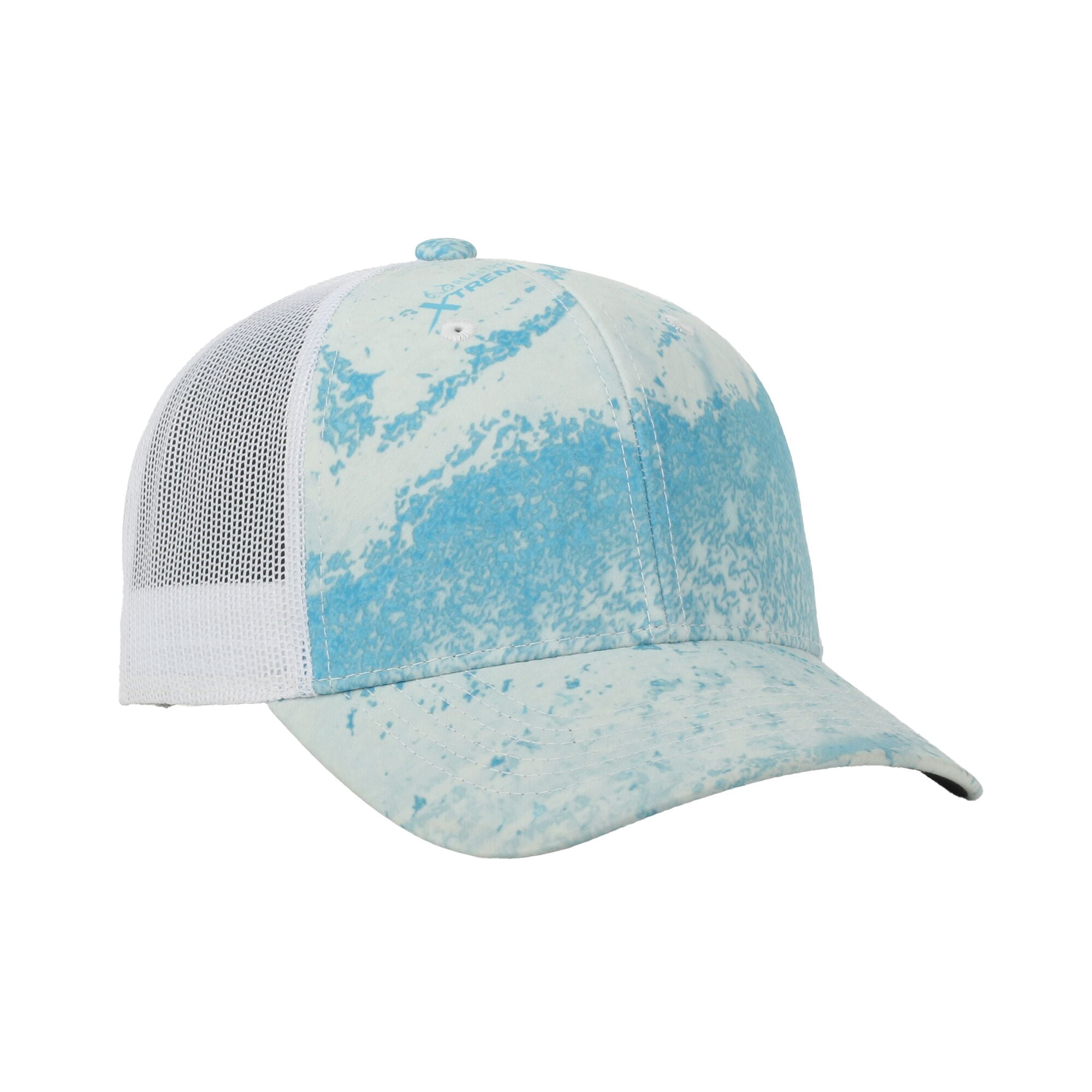 Realtree® Fishing WAV3 Ice/White 6-Panel Cap – Structured Mid Profile Snapback, One Size