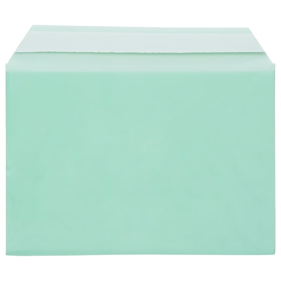 JAM Paper Cello Sleeves, 5 1/16 x 7 3/16, Green, 100/Pack, Peel & Seal