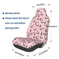 thumbnail image 2 of Picia Cute Fox Pink Tree Print Waterproof Sweating Car Seat Cover for Post Gym Workout, Running, Beach and Hiking, Universal Fit Anti-Slip Bucket Seat Protector, 2 of 5