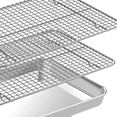 thumbnail image 3 of ACDANC 2026 New Quarter Sheet Pan with Cooling Rack Set [2 Baking Sheets + 2 Baking Racks],Stainless Steel Cookie Sheets for Baking and Wire Rack-Rust&Warp Resistant&Nonstick,Size 12 X 9.8 X 1 Inch, 3 of 7