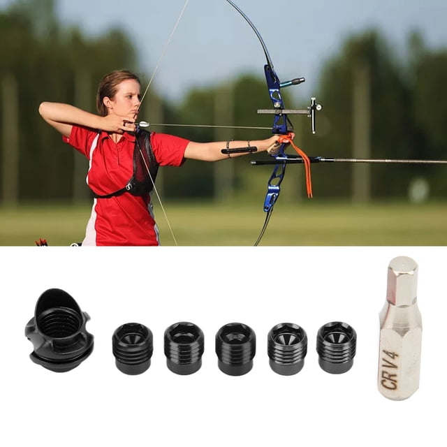 Compound Bow Peephole Set With 37 45 Degree Replaceable Inner Core Peep Sight Set Clarifier 6x 8x Lens