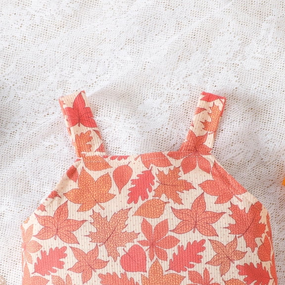 Vedolay Jumpsuits For Girl Girl's Floral Print Halter Sleeveless High Waist Romper Short Jumpsuit,Pink 3-4 Years