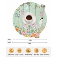 thumbnail image 6 of 13 Inch Round Placemats Set of 6, Easter Non Slip Heat Insulation PP Table Mats, Spring Watercolor Bunny Eggs Wooden Grain Green Washable Place Mats for Kitchen Dining Party Table Decor, 6 of 7