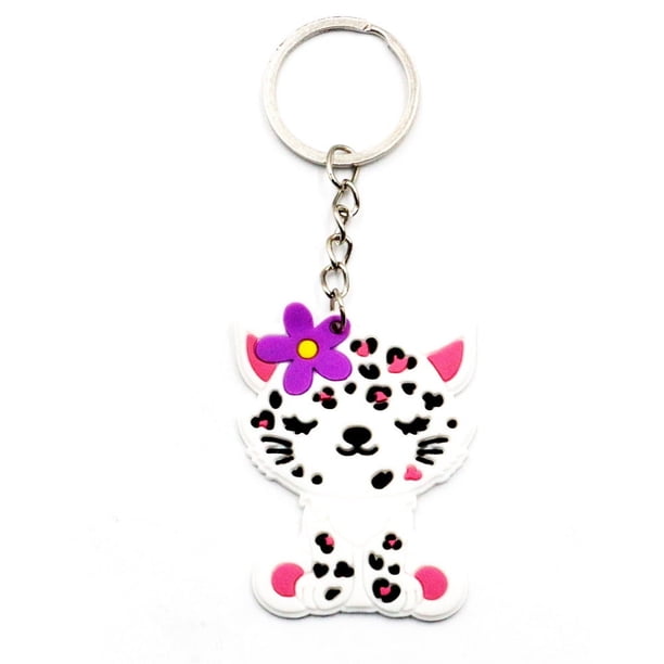 Lindo llavero de PVC, moda, creativo, dibujos animados, animal, colgante, llavero de metal, lindo llavero de animal