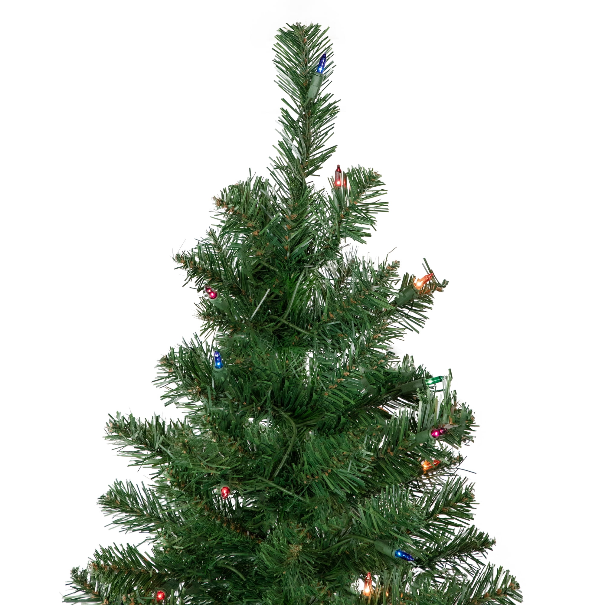 Northlight 6' Pre-Lit Wilson Pine Slim Artificial Christmas Tree Multi Lights