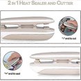 thumbnail image 2 of Mini sellador de bolsas, sellador al vacío para ahorrar alimentos, sellador y cortador de bolsas de plástico de comida rápida portátil 2 en 1 con gancho desmontable, 2 of 4