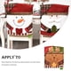 thumbnail image 4 of Cateissary Funda para silla de Navidad en 3D, dibujos animados de Papá Noel, alce, suministros para arreglos de sala de estar, funda protectora para Kits de decoración para fiestas Alce Cateissary HA069385-03, 4 of 6