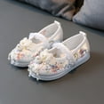 thumbnail image 4 of LNMQLPDBS Girls Shoes New Handmade Hanfu Shoes Children Embroidered Shoes Shoes Baby Antique Performance Shoes Flower Girl Shoes for Wedding Dress Shoes for Vacation White 10-10.5 Years, 4 of 6