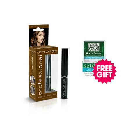 Cover Your Gray Professional Dark Brown Waterproof Color Stick with BONUS Coconut Hair Cleanser