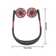 thumbnail image 2 of Ventilador eléctrico montado en el cuello deportivo recargable 360 ​​grados giratorio 3 engranajes ventilador de refrigeración por aire USB de menor ruido kenally HA6073-02B, 2 of 6