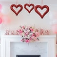 thumbnail image 5 of Large Valentine's Day Heart Ornaments for Tree,9.84 Inch Glitter Heart Ornaments Valentines Wreaths Foam Hang Valentines Decoration for Front Door Holiday Wedding Anniversary(Red), 5 of 6