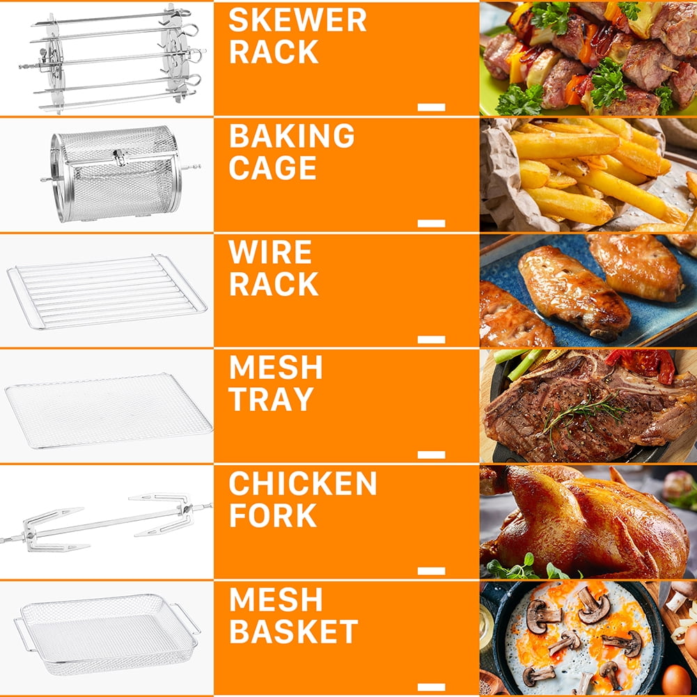 Geek Chef Air Fryer Oven Toaster, 4 Slice Convection , Roast, Fry Oil-Free, 4 Accessories & Recipes Included, 14.7 Quart