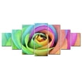 thumbnail image 1 of Startonight Huge Canvas Wall Art Multicolor Rose, USA Large Home Decor, Dual View Surprise Artwork Modern Framed Wall Art Set of 7 Panels Total 39.37 x 94.49 inch, 1 of 9