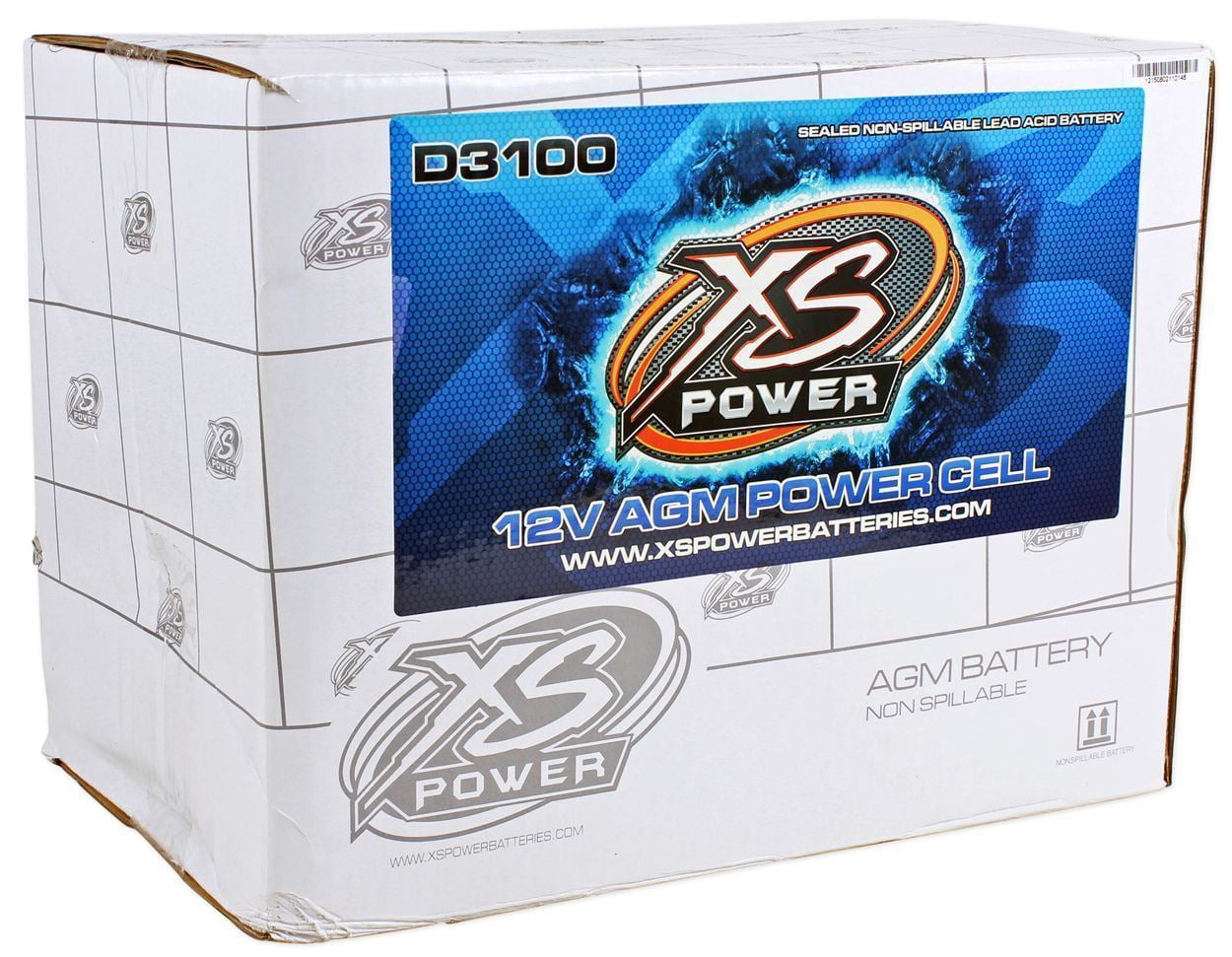 XS Power D3100 5000 Amp Power Cell Car Battery + Hardware + Power/Ground Wires