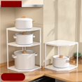 thumbnail image 3 of Kitchen Small Corner Shelf Rack, Carbon Steel Cookware Stand Fan Shaped Space Saving Pot Rack Cookware Pots and Pans Organizer Cookware Stand Storage Organizer for Pots Pans, 3 of 7