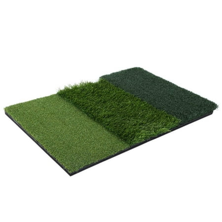 ZEDWELL Golf 3-in-1 Turf Grass Mat Includes Tight Lie, Rough and Fairway for Driving, Chipping, and Putting Golf Practice and Training -