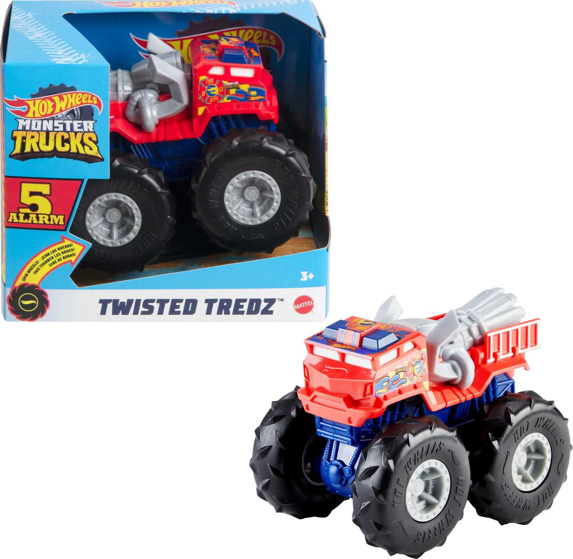 Hot Wheels Monster Trucks Twisted Tredz Vehicles Assortment, HWMT Twisted Tredz Vehicle Ast