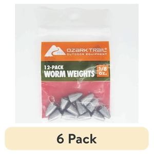 Ozark Trail Fishing Worm Weight 1/8 Oz, 6 Pack