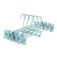 thumbnail image 2 of Plastic Pants Hangers with Adjustable Clips, Non-Slip Skirt Hangers for Closet Organization, Space Saving Design for Trousers and Clothes Drying, 1pcs, 1Pack Blue, 2 of 5